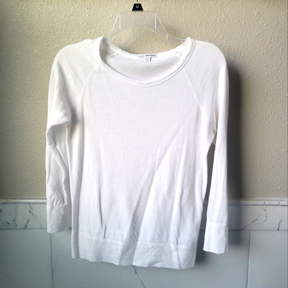 James Perse White Sweatshirt Size 0